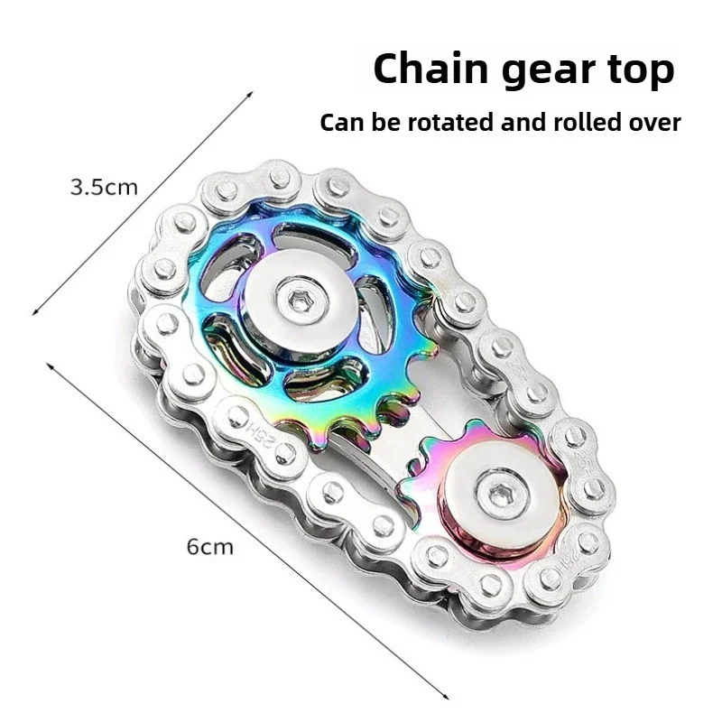 โลหะ Fidget Spinner โต๊ะทํางานของเล่นความเครียดบรรเทา Gears Hand Spinner สําหรับผู้ใหญ่ตกแต่งโต๊ะตกแต่งบ้านบรรเทาความเครียดผ่อนคลาย