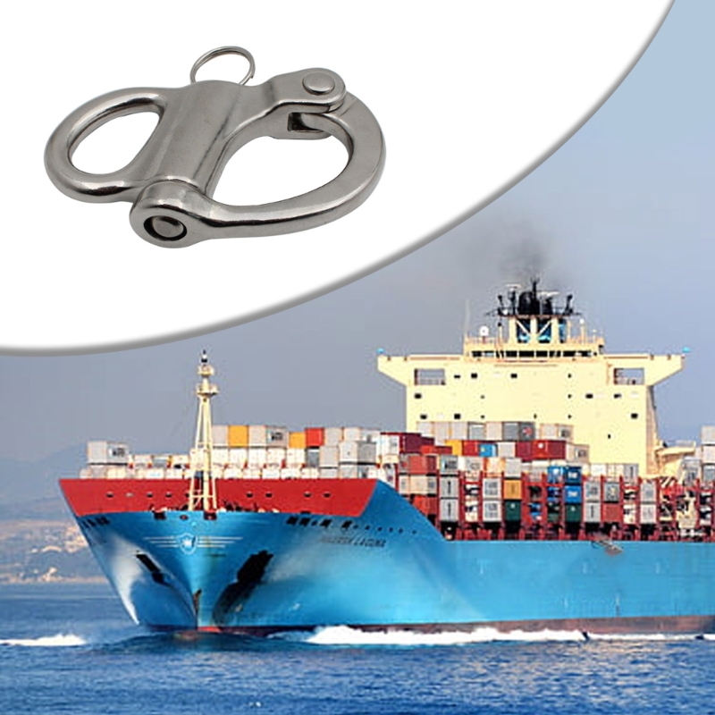 Manille à pression fixe en acier inoxydable qualité Marine, mousqueton 35/52/69/96mm D7YA