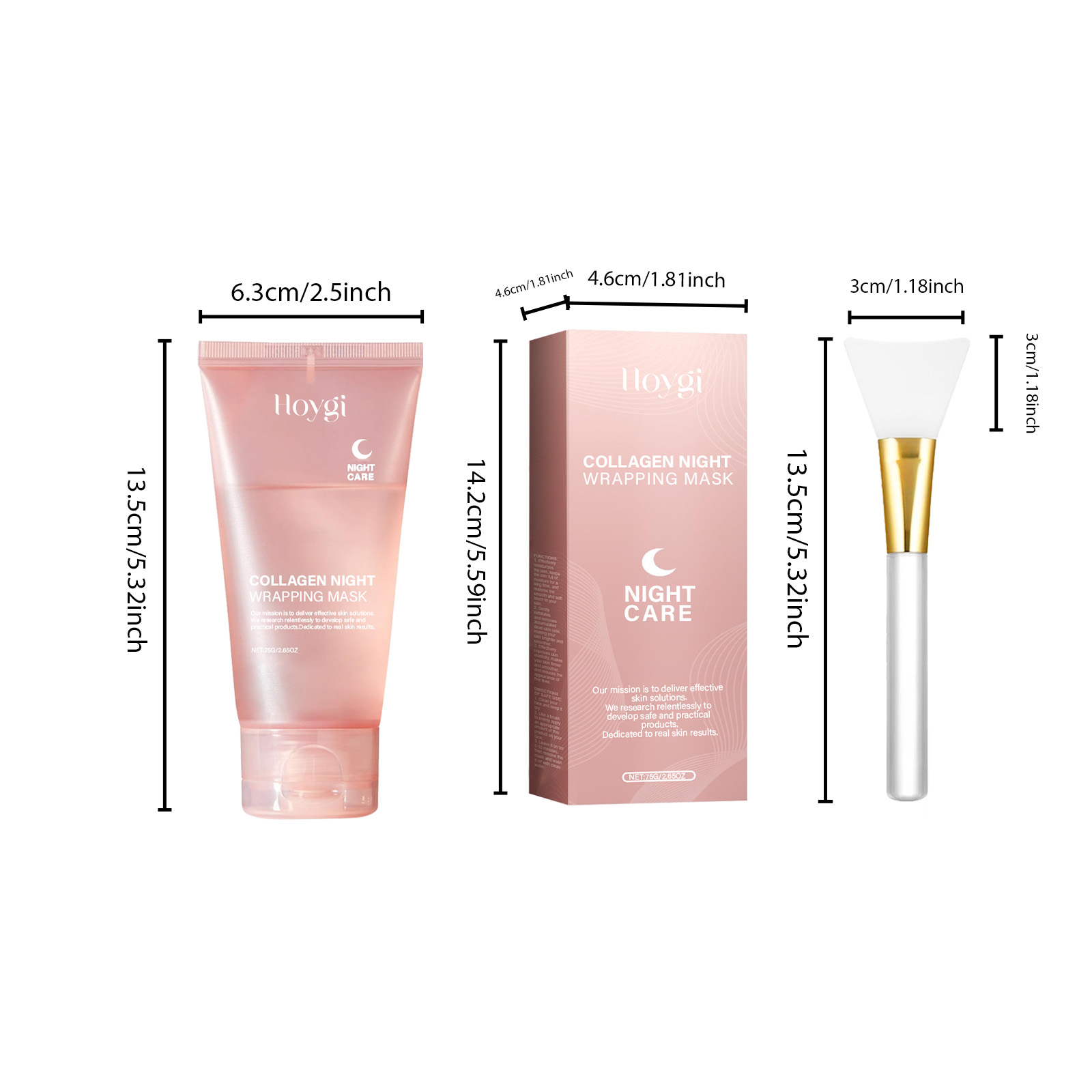 Collagen Night Wrapping Mask Moisturizing Firming Peel-Off Mask Gel Face Deep Cleansing Pores Hydrating Brightening Facial Mask