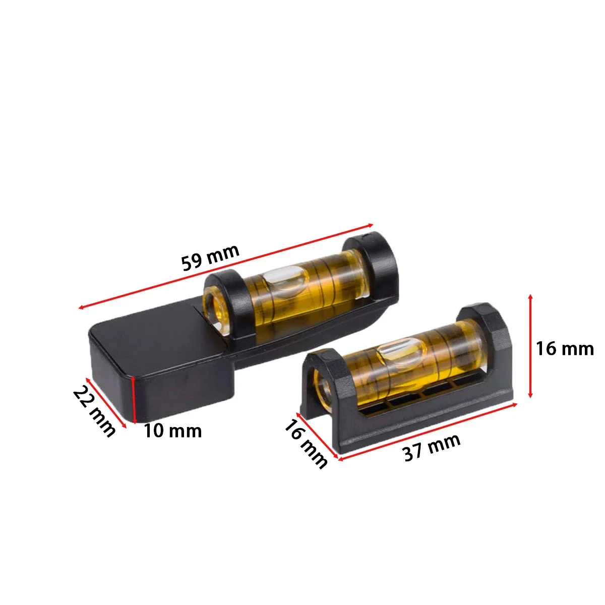 Nível magnético tático para armeiro, nível tático, engenharia profissional, montagem no escopo, manutenção nivelamento ferramenta bolha, 2PCs