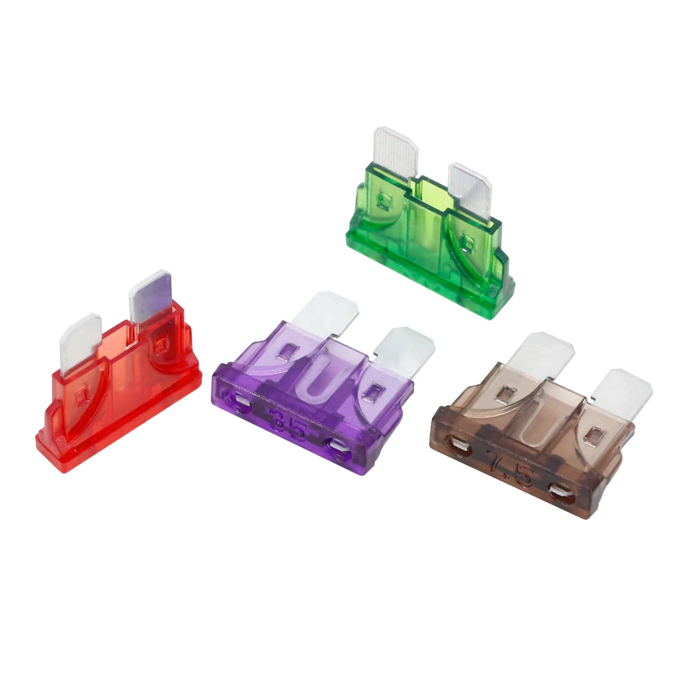 10 Cái Trung Bình Tiêu Chuẩn Cầu Chì Lắp Kẽm Chân 1A 2A 3A 5A 7.5A 10A 15A 20A 30A 40A 50A tái Trang Bị Cho Xe Hơi Xe Tải