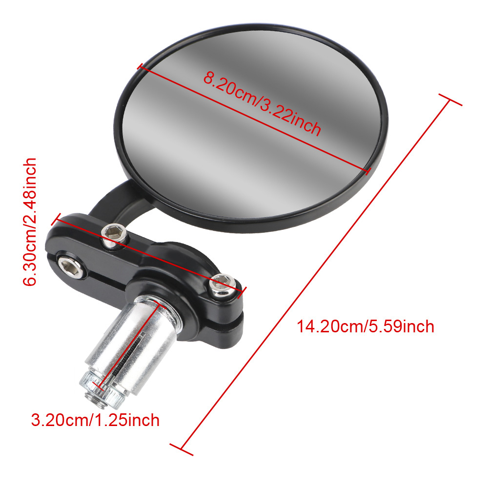 22mm Universal Motocicleta Espelhos Retrovisor Side Espelho Moto Acessórios 2pcs Handle Bar End Mounting