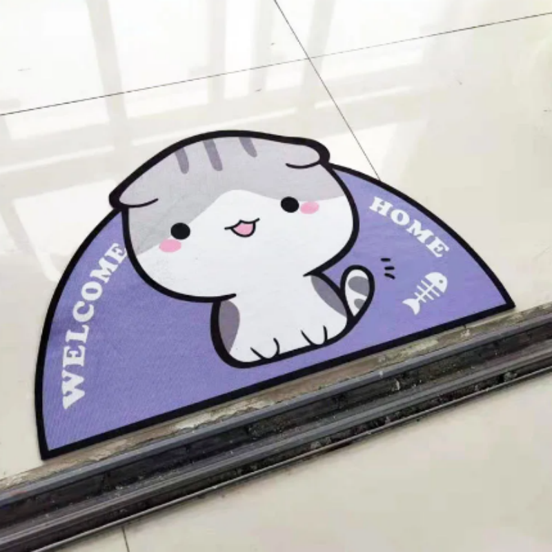 Vikama halbkreis förmige weiche und bequeme Kristall Samt Teppich Wohnzimmer Schlafzimmer Eingangstür Teppiche Nacht matte Wohnkultur