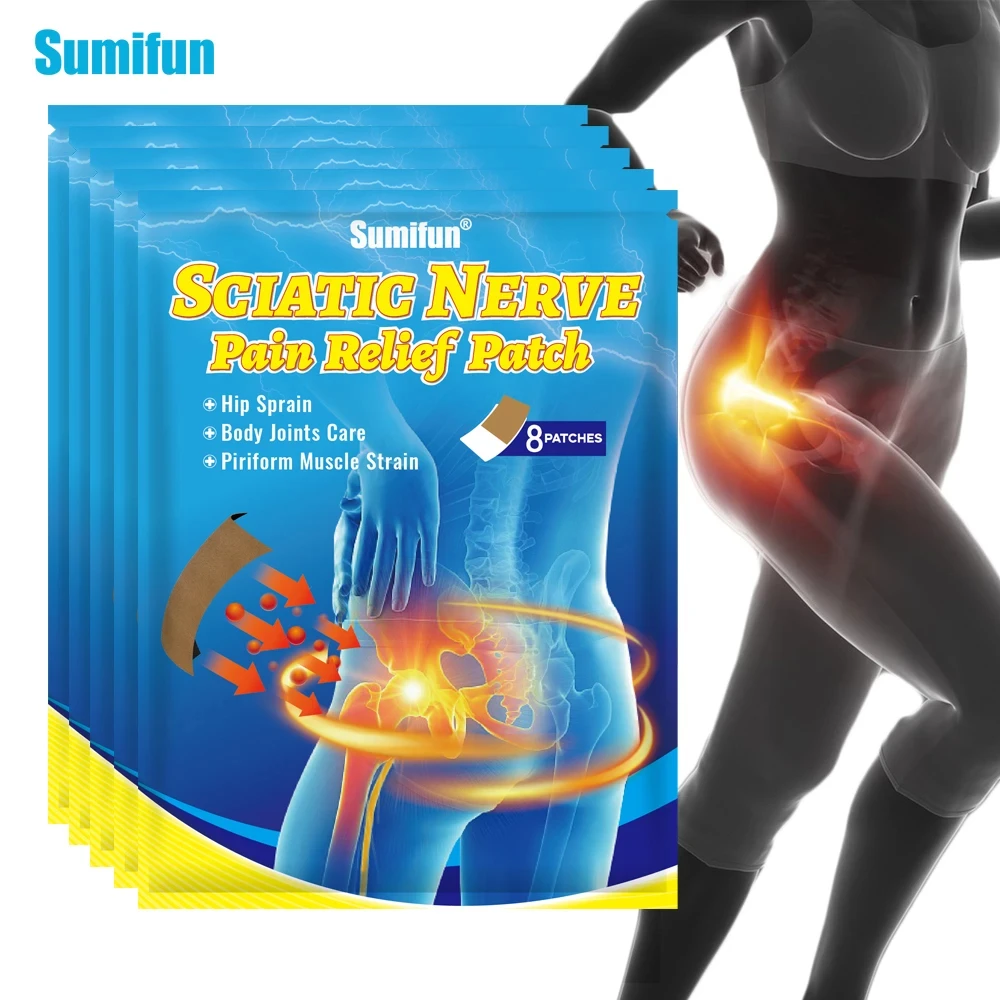 8/16pcs อาการปวดตะโพก Nerve แพทช์ Lumbar Herniated Disc Piriformis Hip Joint Sprain Relief สติกเกอร์กล้ามเนื้อข้อต่อ Medical Care Patch