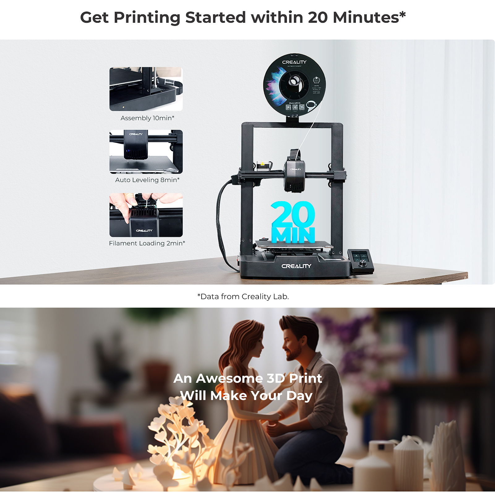 Creality 3D Ender-3 V3 SE Drucker Sprite Direct Extrusion 250 mm/S Schnellere Druckgeschwindigkeit Dual Z-Achse IU Display CR Touch Y Optica