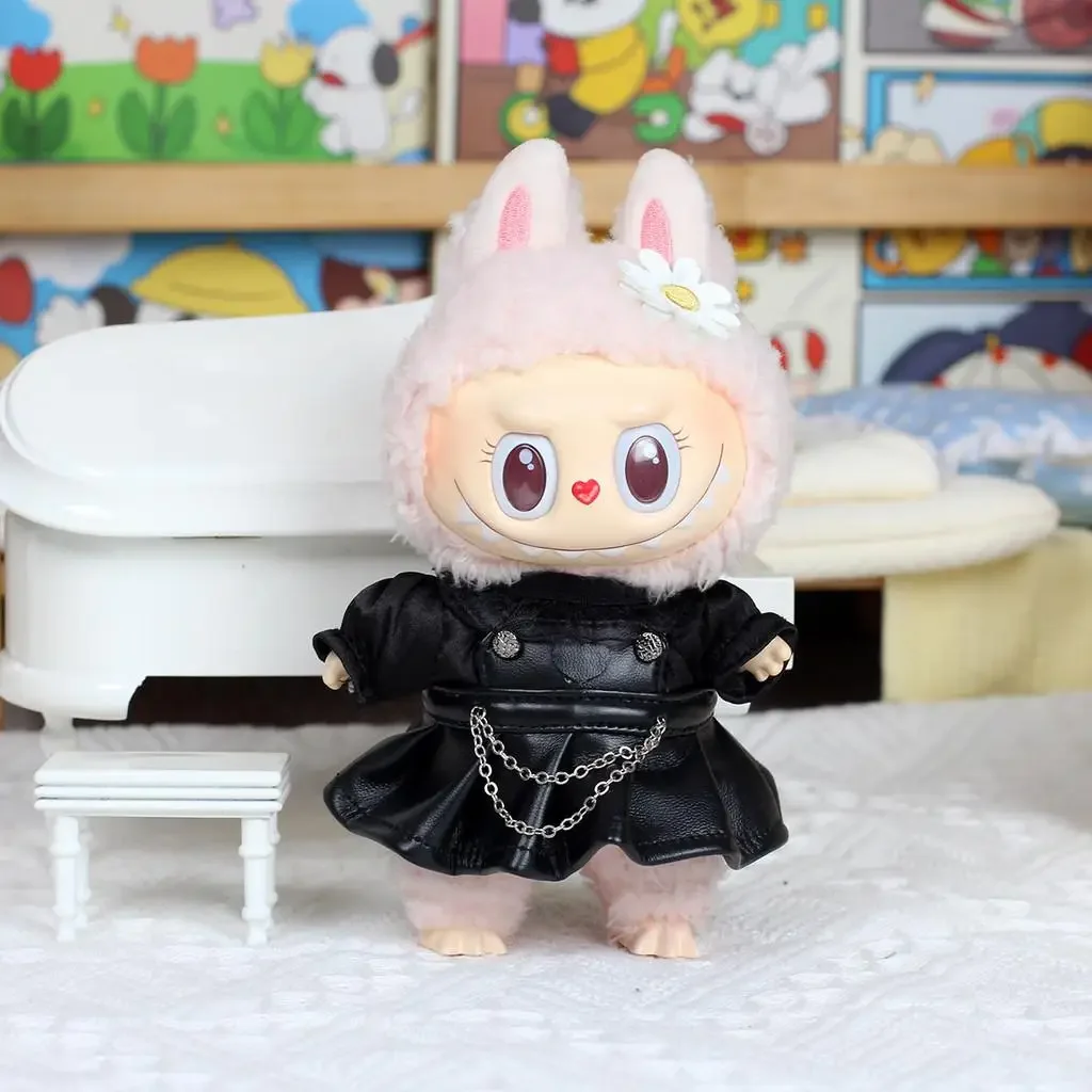 สําหรับ 17 ซม.Labubu เสื้อผ้าเด็กชุดตุ๊กตาเสื้อผ้า Macaron สําหรับสไตล์โมเดิร์นของชุด labubu