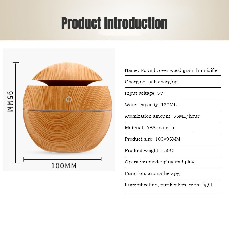 USB Ultraschall Kühlen Nebel Sprayer Ätherisches Öl Duft Mini Hause Holzmaserung Luftbefeuchter Elektrische Luft Aroma Diffusor Purifie