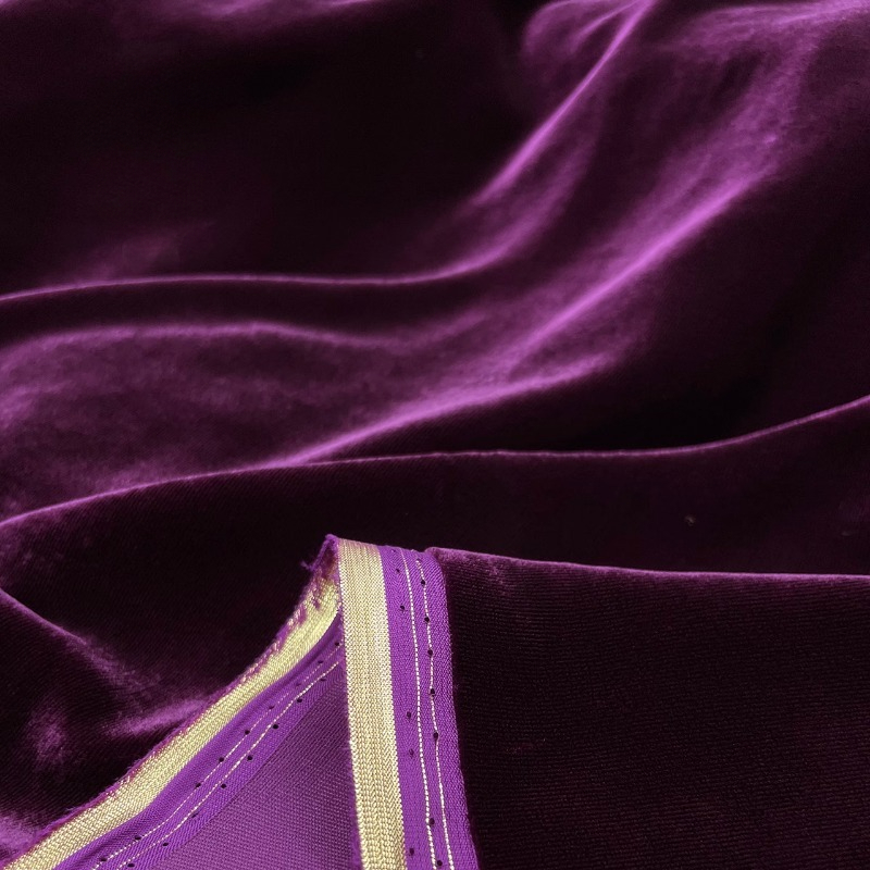 Фиолетовая бархатная ткань шириной 140 см, шелковая бархатная ткань, праздничное платье Cheongsam, дизайнерская ткань для шитья, мягкий зеленый сапфировый синий цвет