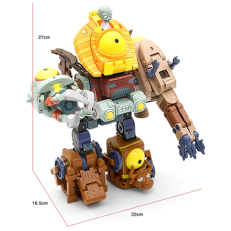 Plantas vs. Zombies Boss Robot Melão-pult Chomper Action Figure Model Set PVC Deformação Boneca Brinquedos para Crianças Presente