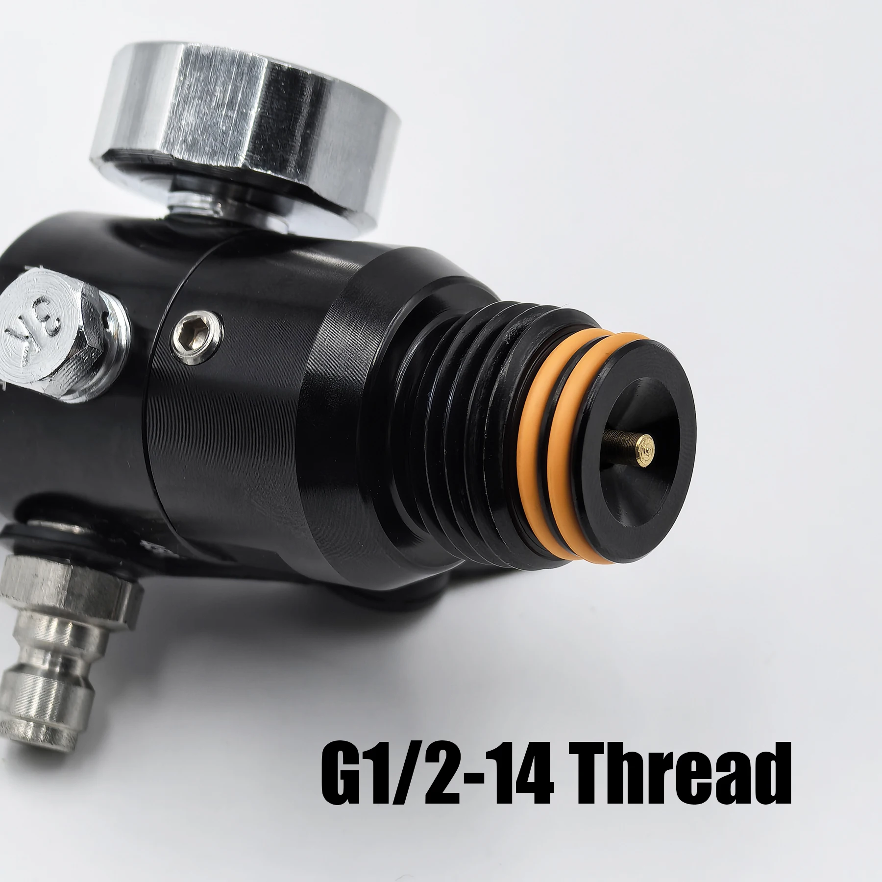HPA Regulator Valve of Compressed Air CO2 Oxygen Nitrogen Cylinder Tank Bottle 4500psi Input, Output 800psi to 3000psi