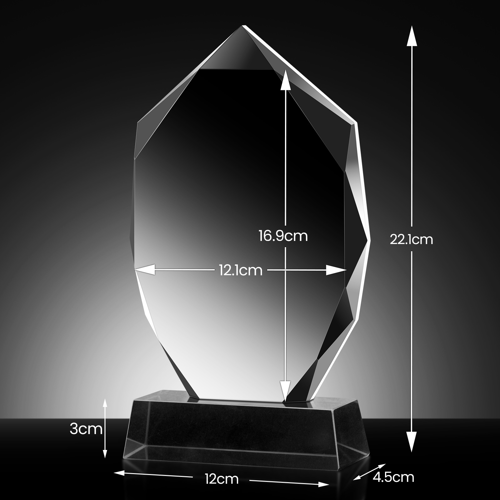 3D 内部彫刻無料カスタマイズされた結婚式ビジネス写真卒業シーズンクリスタルガラスギフトトロフィー記念碑