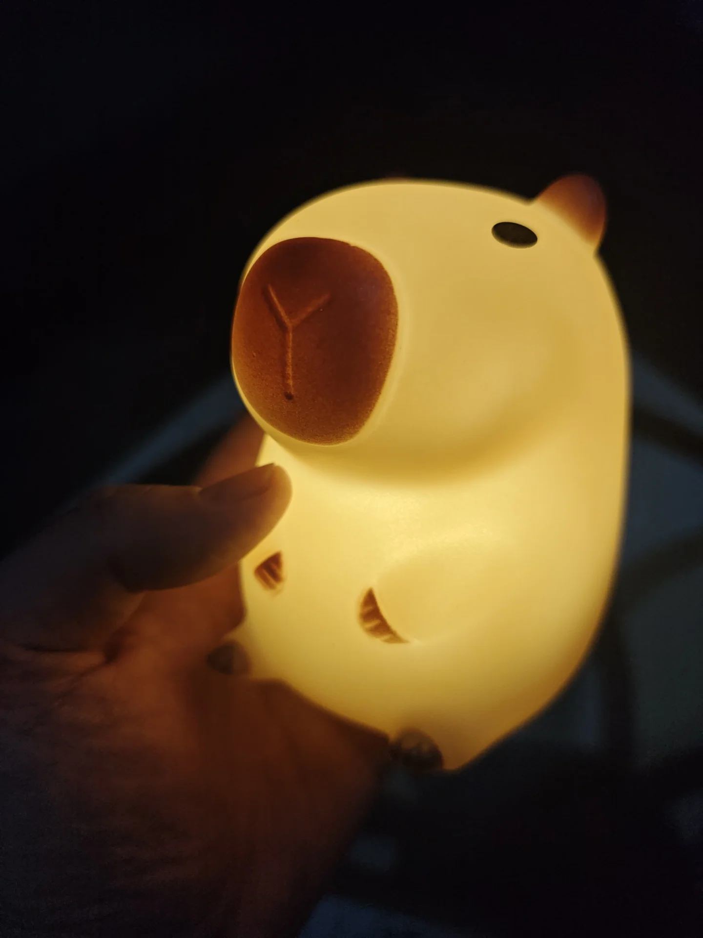 Śliczne zwierzę Capybara lampka nocna Cute Cartoon silikonowe kreatywne lampka nocna do spania nocnego do wystroju pokoju dziecięcego prezent urodzinowy