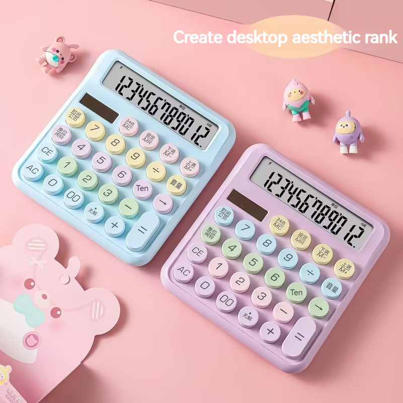 Dopamin Bonbon farbigen Desktop-Rechner, hohe Schönheit, Büro, Schule, Schüler Briefpapier, niedlich, kawaii