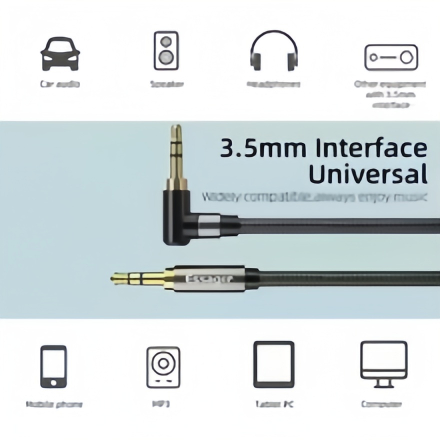 ESSAGER AUX Kabel 3,5mm Jack Audio Kabel Für Lautsprecher Draht Kopfhörer Auto 3,5mm Jack Hifi Aux Adapter kabel Für Xiaomi Samsung