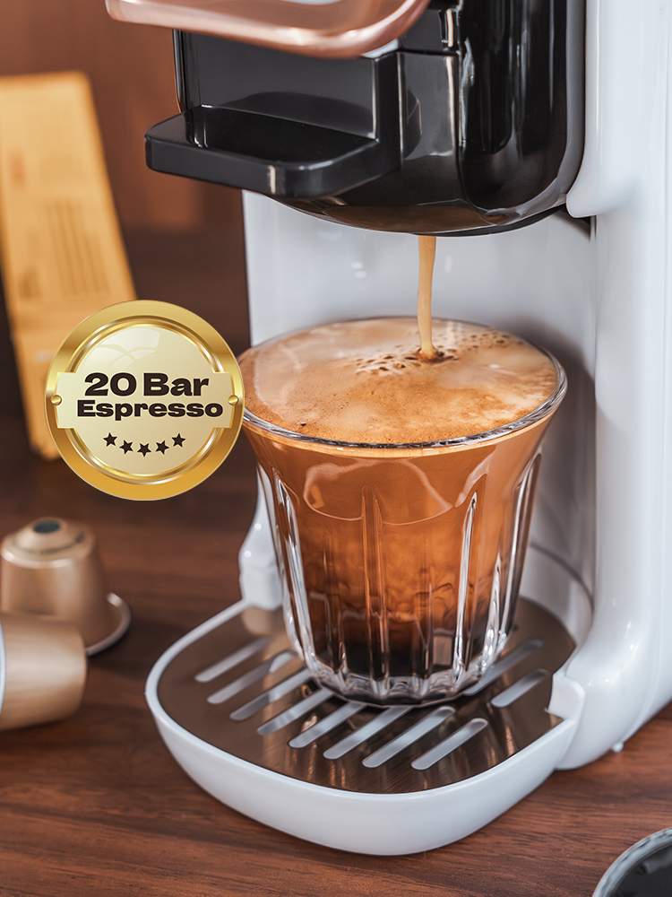 HiBREW Ekspres do kawy z wieloma kapsułkami, gorące/zimne Dolce Gusto Mleko Nespresso Kapsułka ESE Pod Kawa mielona Kawiarnia 20Bar 5 w 1