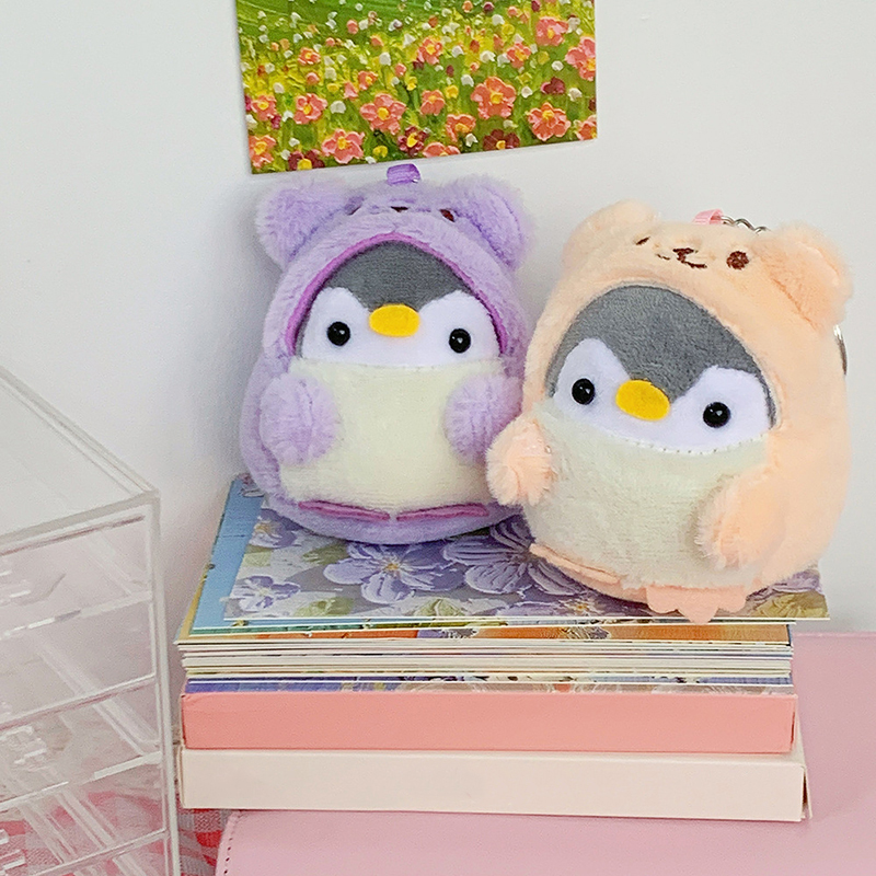 2023 Schattige Pinguïn Pop Meisje Cartoon Auto Creatieve Pluche Sleutelhanger Kawaii Dame Tas Accessoires