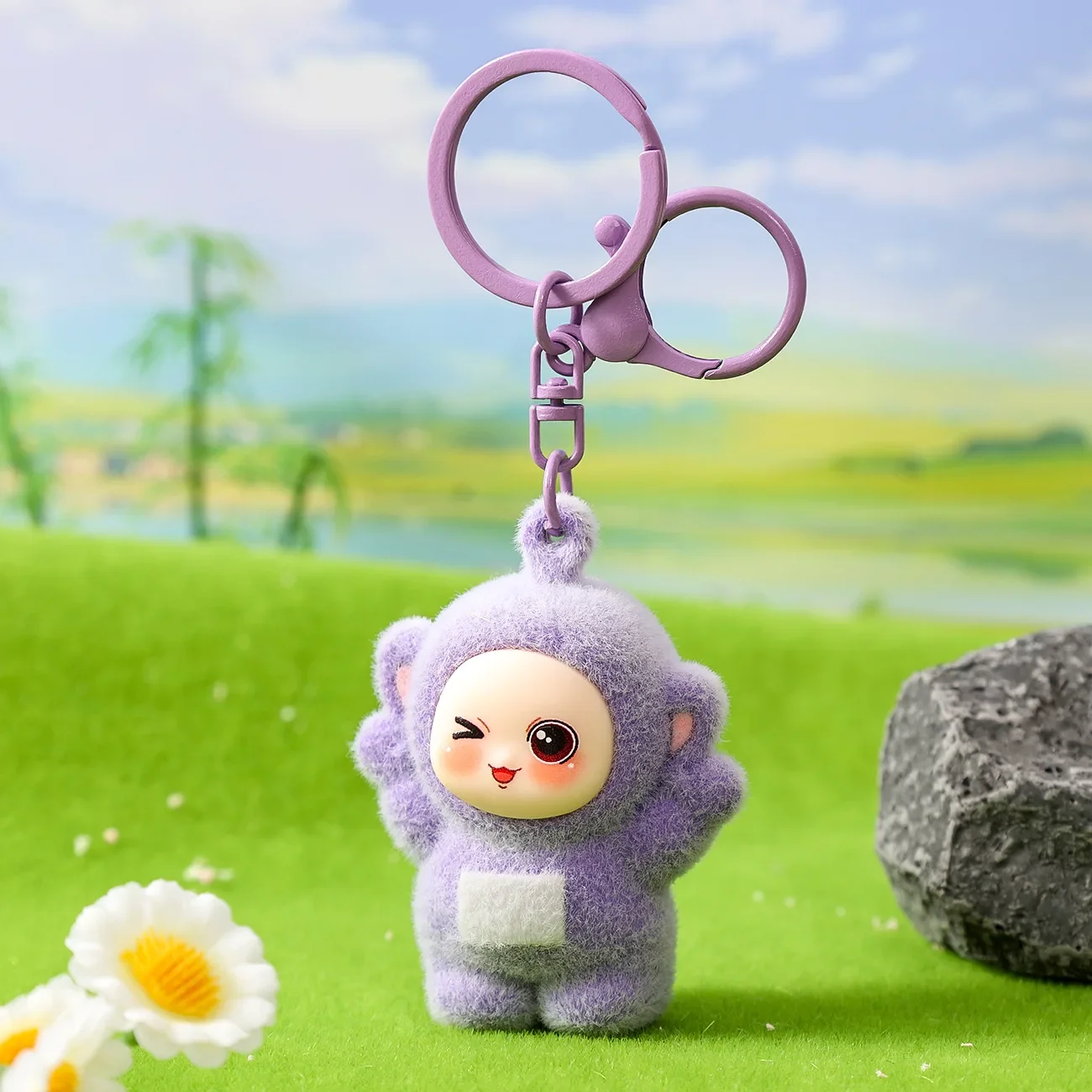 Llaveros de dibujos animados de la serie Baby de cuatro colores, colgantes pequeños, regalos de moda para niños, muñecas lindas, mochilas escolares y colgantes para parejas