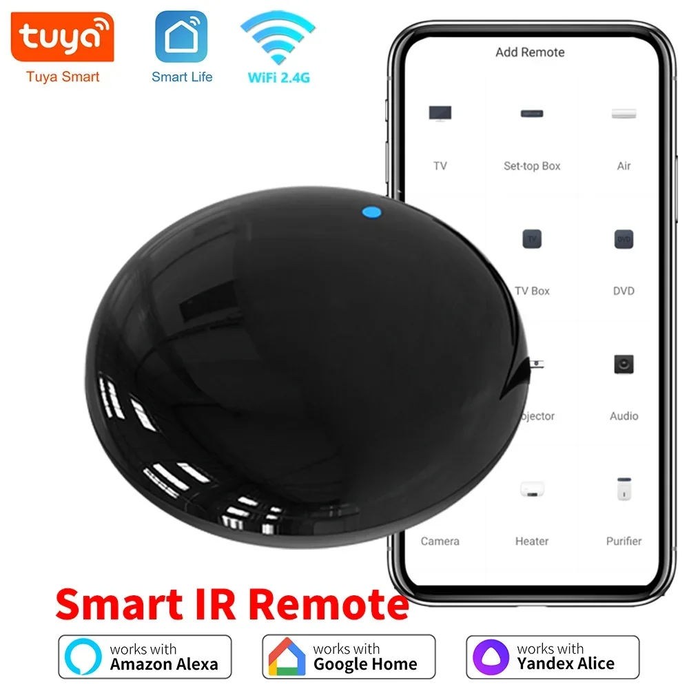 Tuya wifi inteligente ir controle remoto vida inteligente app substituir tv dvd aud ac remoto funciona com alexa google casa