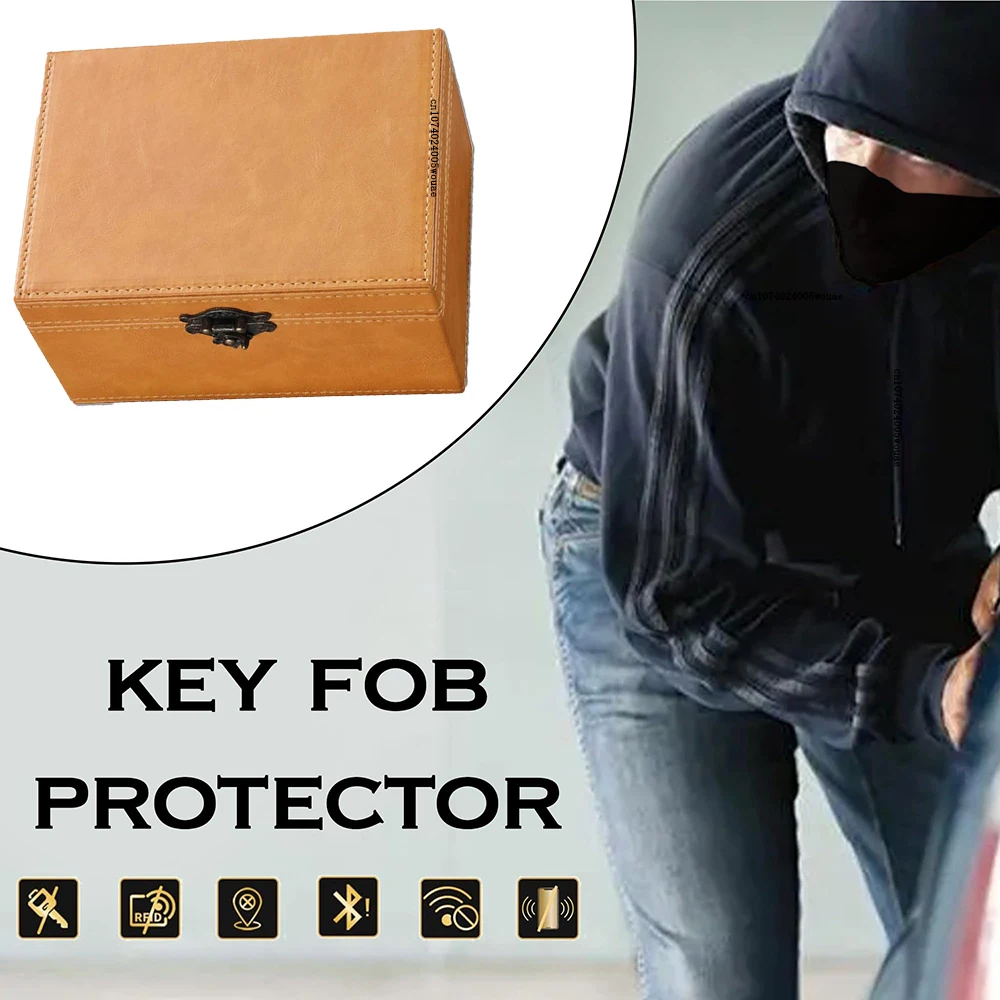 Faraday Box for Car Keys RFID Blocking Box Anti-Theft Keyless Fob Protector Approved Large Car Key Safe for Keyless Car Keys