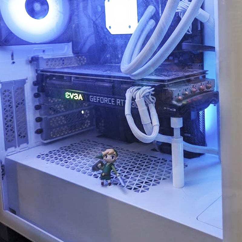 GPUHOLD Alumínio Branco GPU Suporte Suporte - Suporte Anti-Sag Suporte de Placa de Vídeo para Placa Gráfica Sag Holder Stand