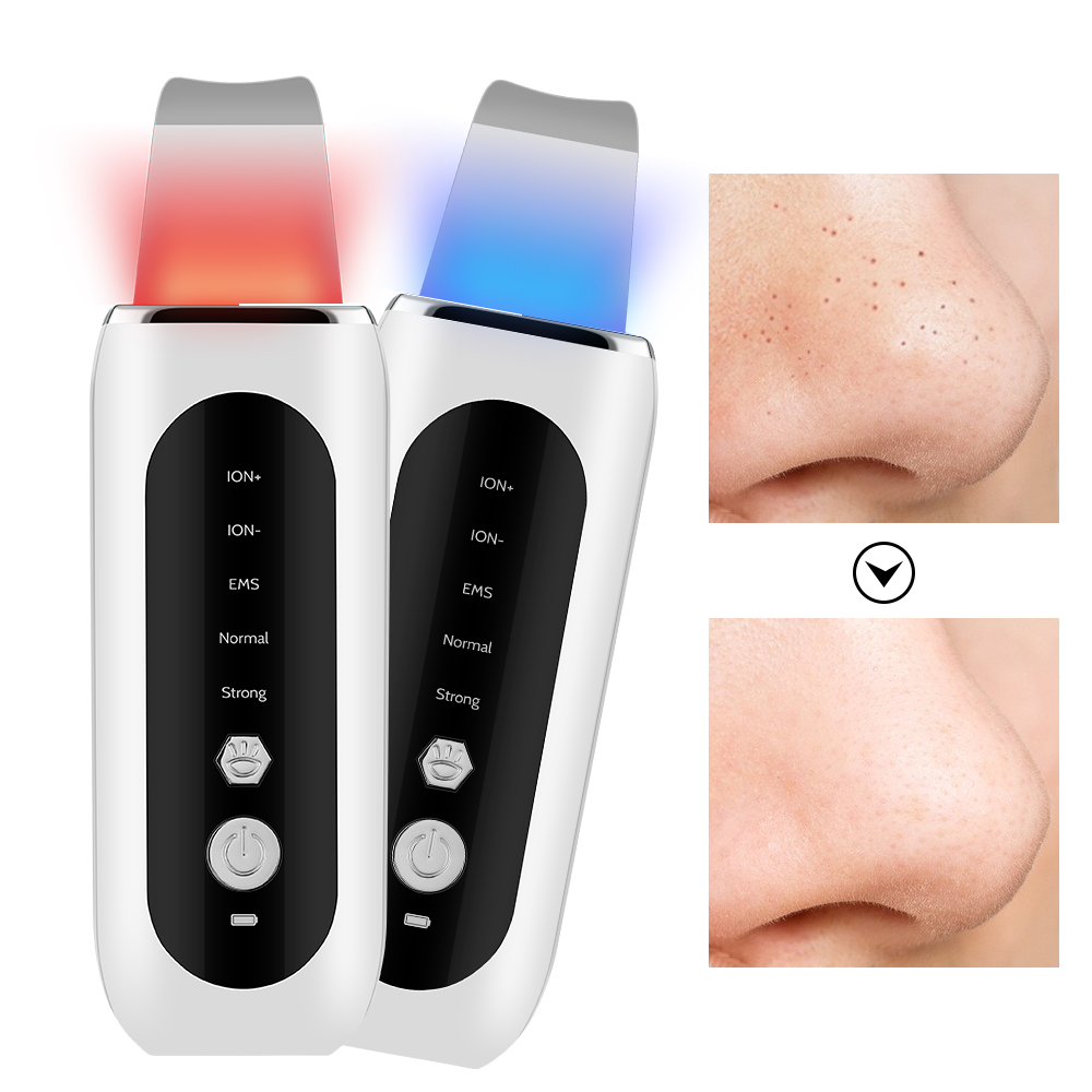 Ultradźwiękowy peeling do skóry twarzy wibracja nos maszyna do dokładnego czyszczenia szpatułka do twarzy usuwająca zaskórniki łopata do peelingu oczyszczanie porów