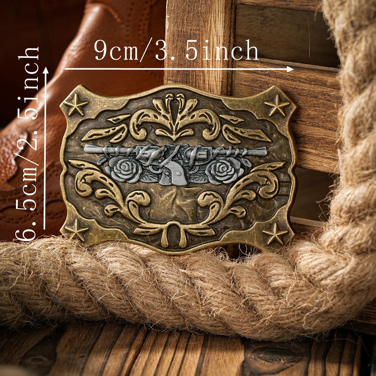 Gürtelschnalle im westlichen Stil, Metallschnalle, eine Gürtelschnalle