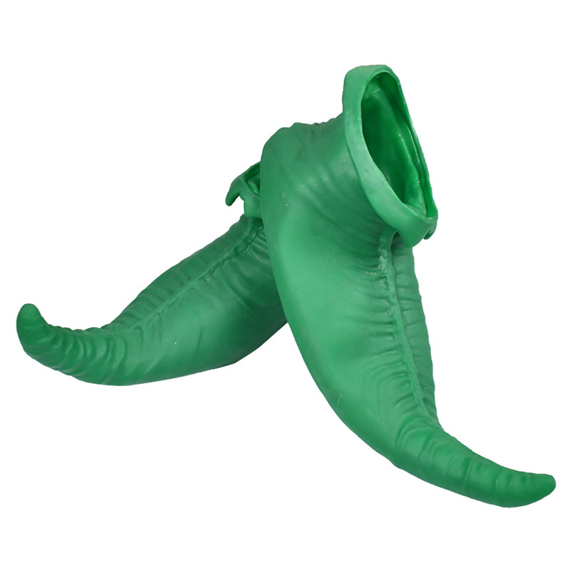 Funny Shoes Elf Shoes Pointed Toe Gum Leather Clown Shoes Cosplay Halloween Carnival Costume Accessories