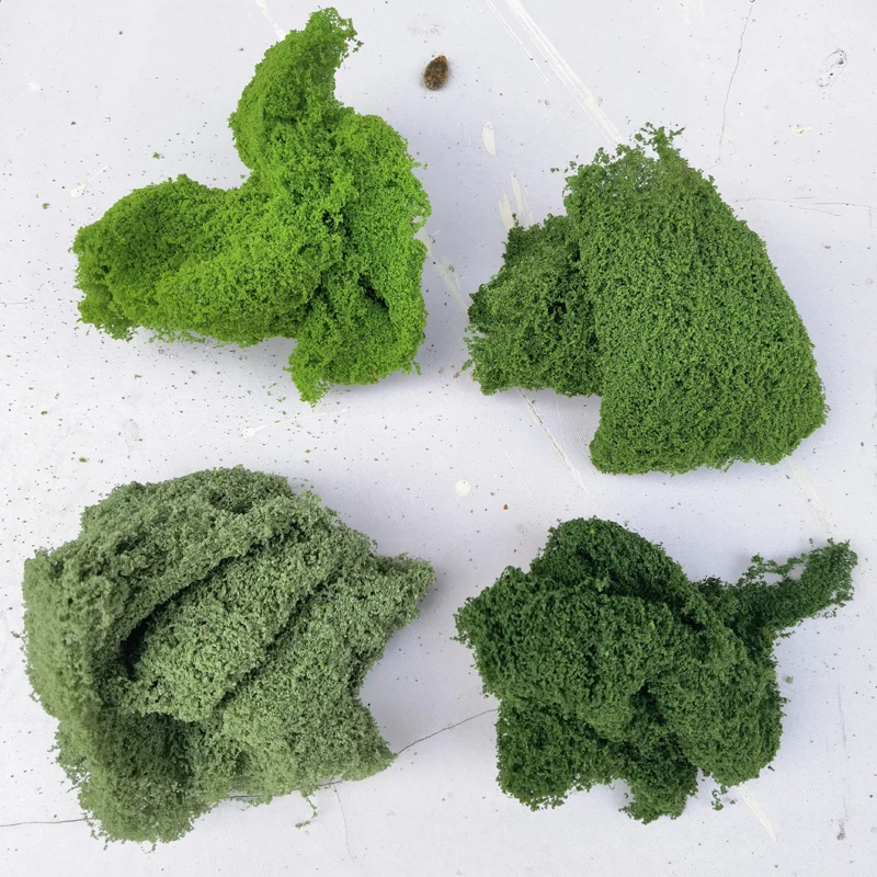 160 ML/ขวดตาข่าย Filamentous ฟองน้ํา Tree Powder Cluster พุ่มไม้พืช DIY ฉากทําวัสดุรถไฟ Diorama รูปแบบ