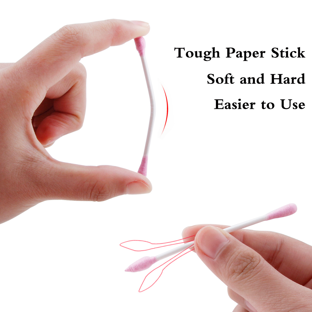 100/200/300 PCS Disposable Double HEAD ไม้ผ้าฝ้าย Swab ลิปสติกหู Swab ทําความสะอาด Cotton Buds แต่งหน้า Sticks ผ้าฝ้าย Swabs เครื่องมือ