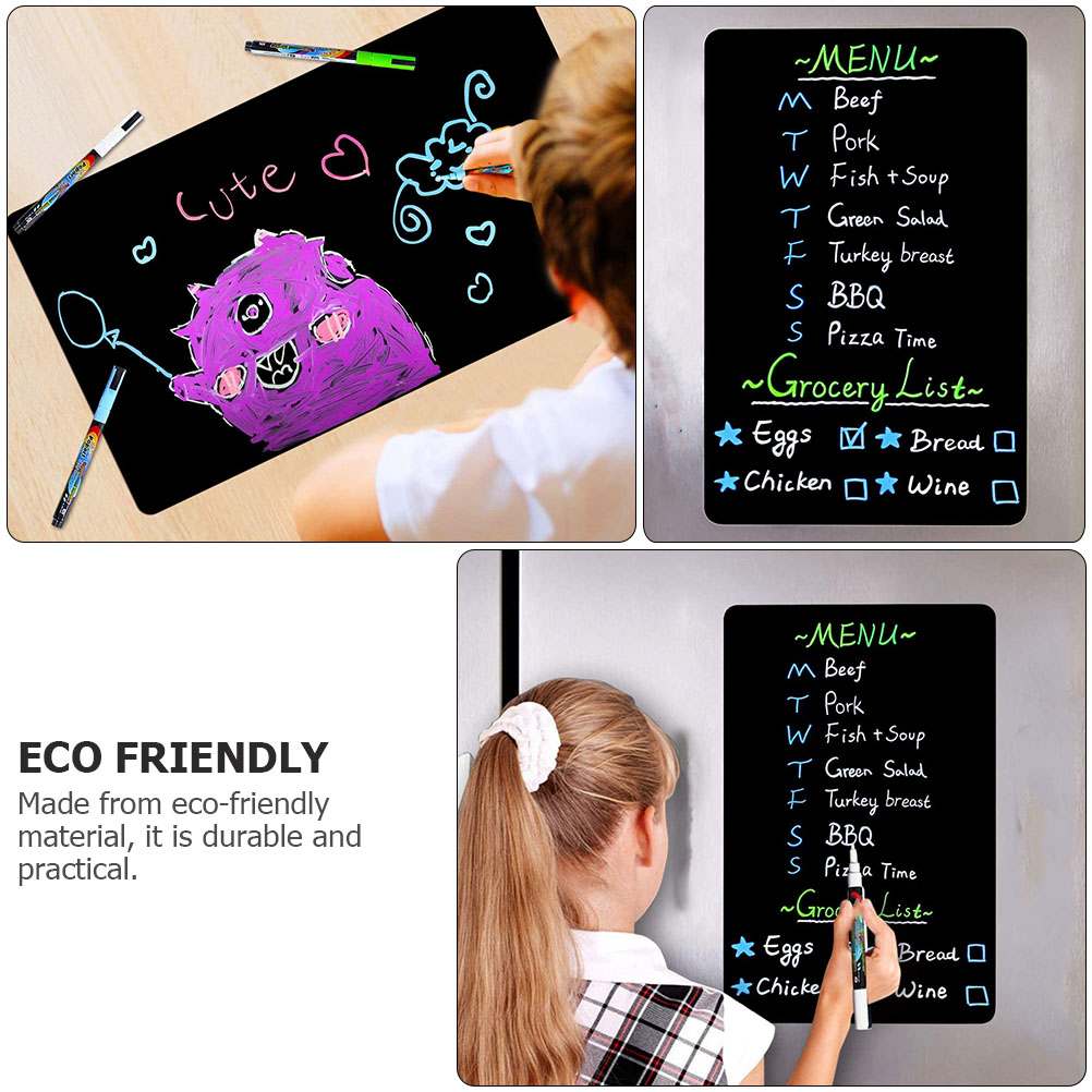 Reusable Dry Erase Blackboard Stickers Fridge Memo Board Home Supplies Presentation Accessories Office Tools Note Pads