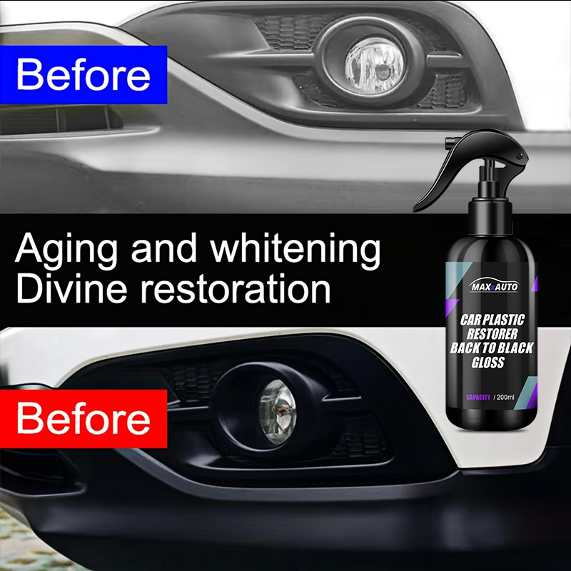 Restauratore di plastica per auto Ritorno al nero lucido Rinnovatore di plastica Rivestimento duraturo Pelle Ripristina prodotti per la pulizia del lucidatura automatica