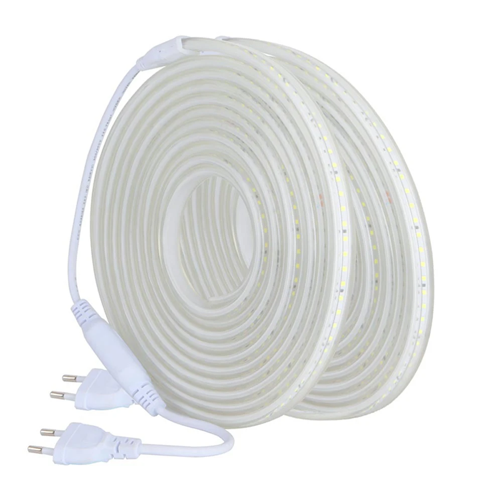220V LED Under Cabinet Strip Light Ultra Bright 120Leds/M Waterproof Kitchen Backlight Rope Lamp Outdoor Indoor Home Decor EU