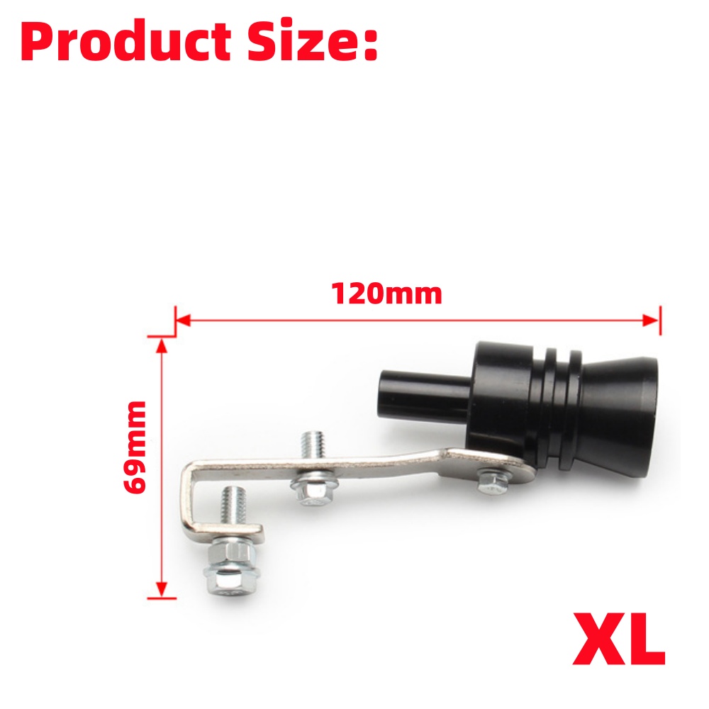 1 pçs turbo som endrohr auspuff turbopfeife tubo apito simulador de sopro para motocicleta modificação do carro tubo escape xl