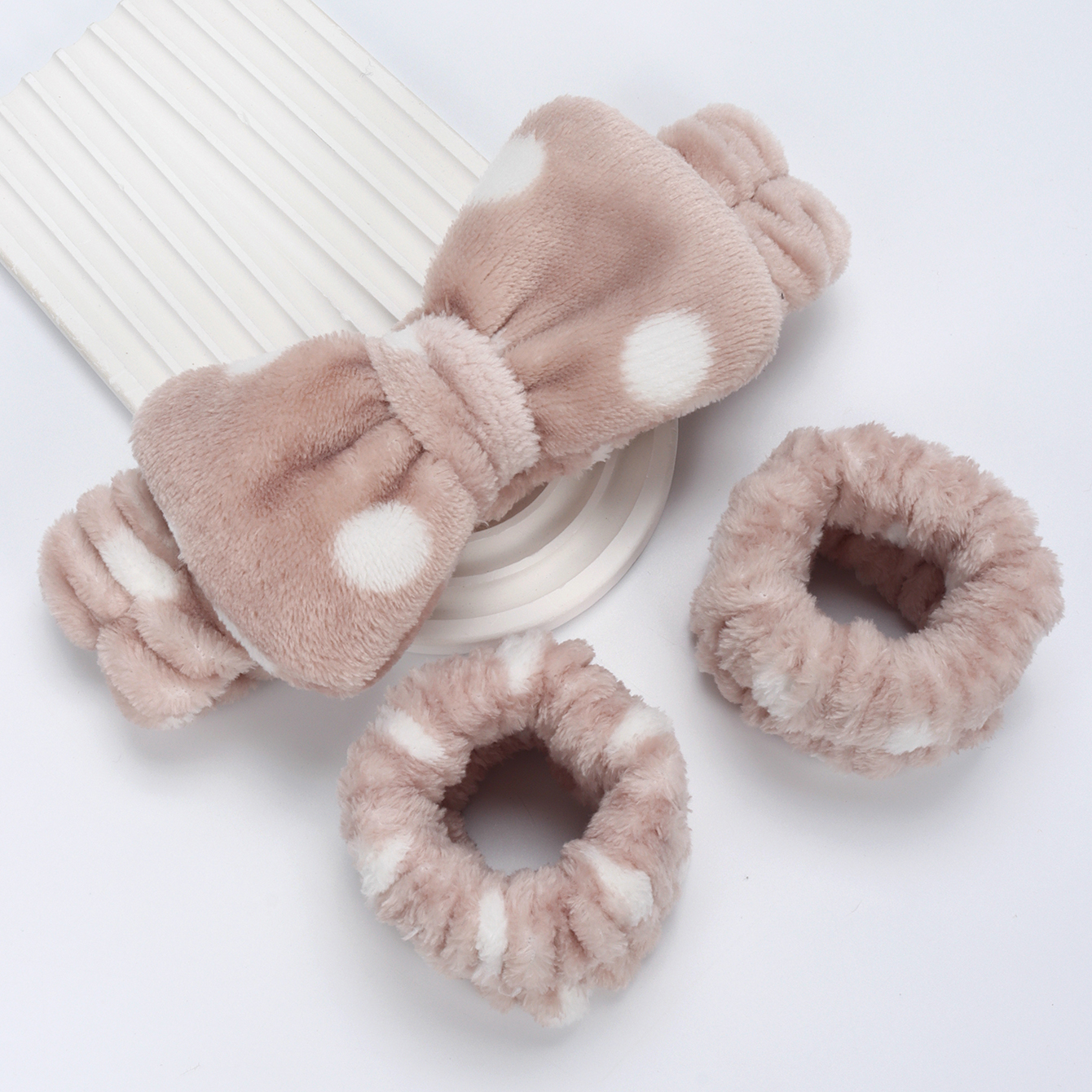 3 Muñequera de Spa para lavarse la cara Toalla de maquillaje de microfibra Bandas para el cabello Banda de lavado Scrunchies Banda absorbente para el sudor para la muñeca