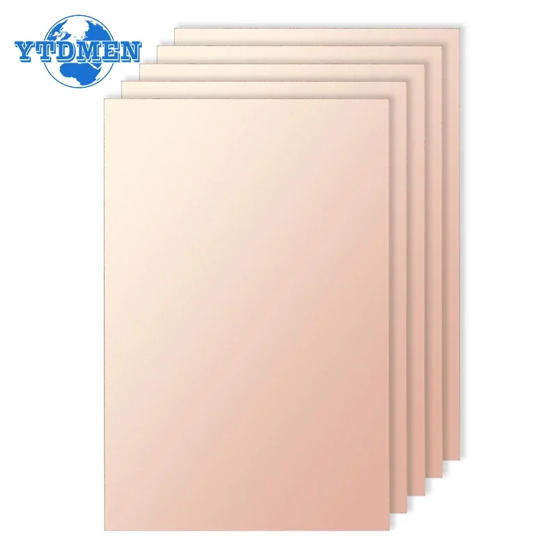 5 uds FR4 PCB 5x7cm placa chapada en cobre de un solo lado Diy Pcb Kit placa de circuito laminado 5*7cm