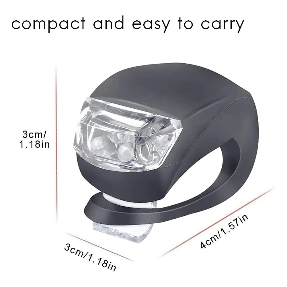 2-10 ชิ้น LED ซิลิโคนจักรยานด้านหน้าด้านหลังชุด 3 โหมดกันน้ํา MTB จักรยานเสือภูเขาจักรยานขี่จักรยานไฟหน้าไฟเตือนหาง