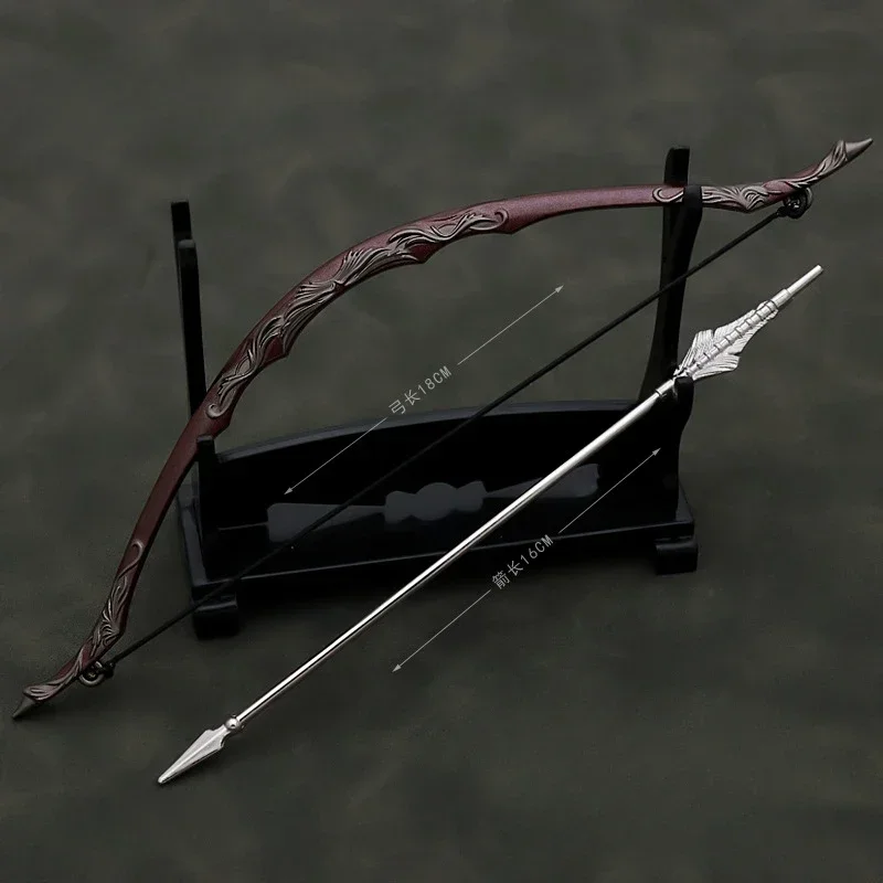 18cm El Príncipe de los Elfos Legolas Arco y Flecha Galadhrim Películas Arma Medieval de Metal Modelo Colgante Accesorios Regalo Juguetes Niños