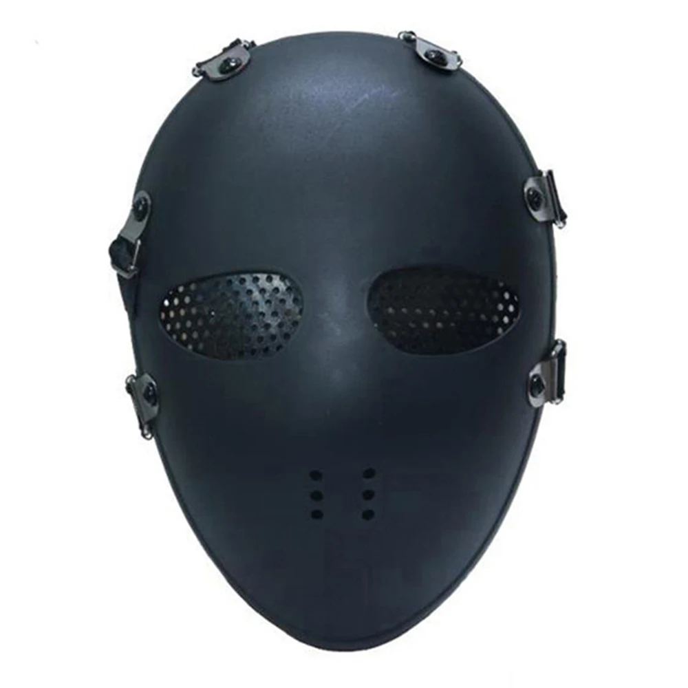 Maschera tattica da combattimento per paintball Caccia Airsoft CS Giochi Maschera protettiva per la sicurezza degli occhi in rete di acciaio a pieno facciale