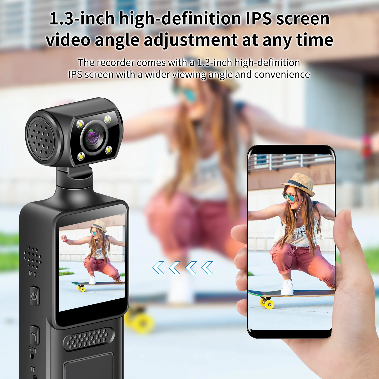 Mini cámara 4K HD, vídeo Digital portátil, grabadora para entusiastas de la aptitud, cámara corporal, visión nocturna infrarroja, videocámara para bicicleta, deportes DV