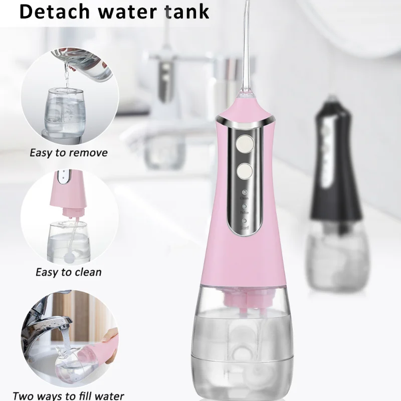 Munds pülung Zahn wasser flosser tragbare Zahn wasserstrahl 300ml Wasser flosser für Zähne Mund waschmaschine Zahn reiniger