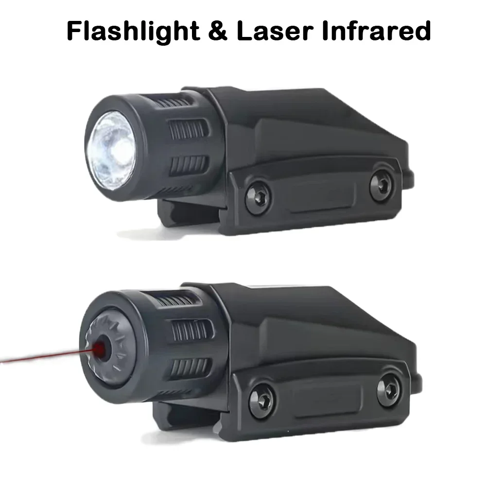 Linterna táctica de Metal/plástico, punto rojo, CS en vivo, mira láser infrarroja, luces para arma para riel de 20MM, accesorios Glock de caza