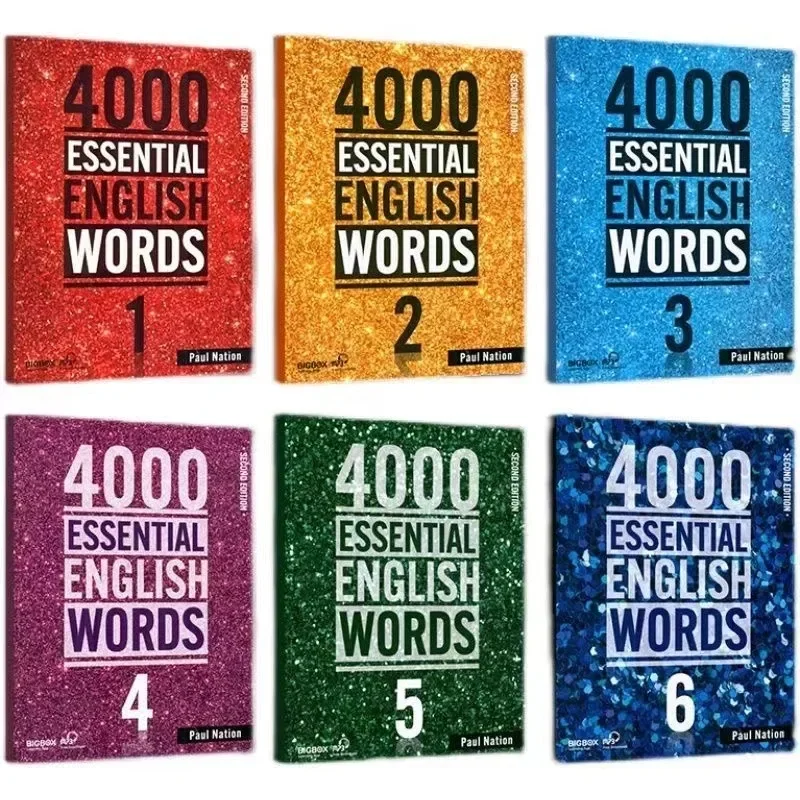 6 libros/juego nuevo 4000 palabras esenciales en inglés 1 - 6 libro de texto de vocabulario central para libros de examen elemental