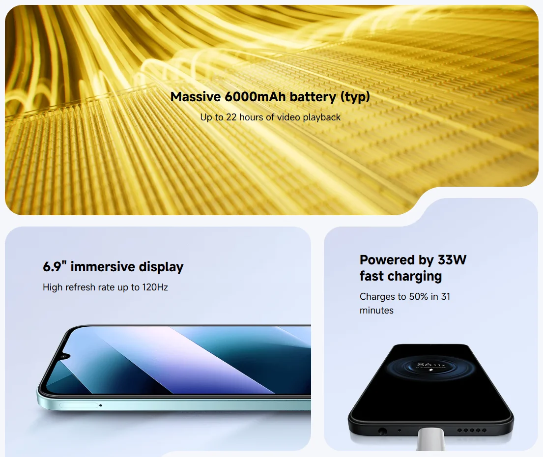 【Estreno mondiale】POCO C85 Versione globale Smartphone 128/256 GB Helio G81-Ultra Batteria da 6000 mAh Display da 6,9" Fotocamera da 50 MP 33 W NFC