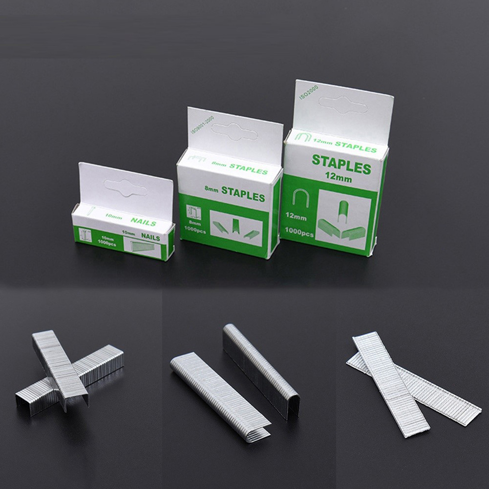 Grapadora en forma de U/puerta/T para muebles de madera, uso doméstico, eyector de uñas, cables de embalaje, encuadernación de libros, 1000 Uds.