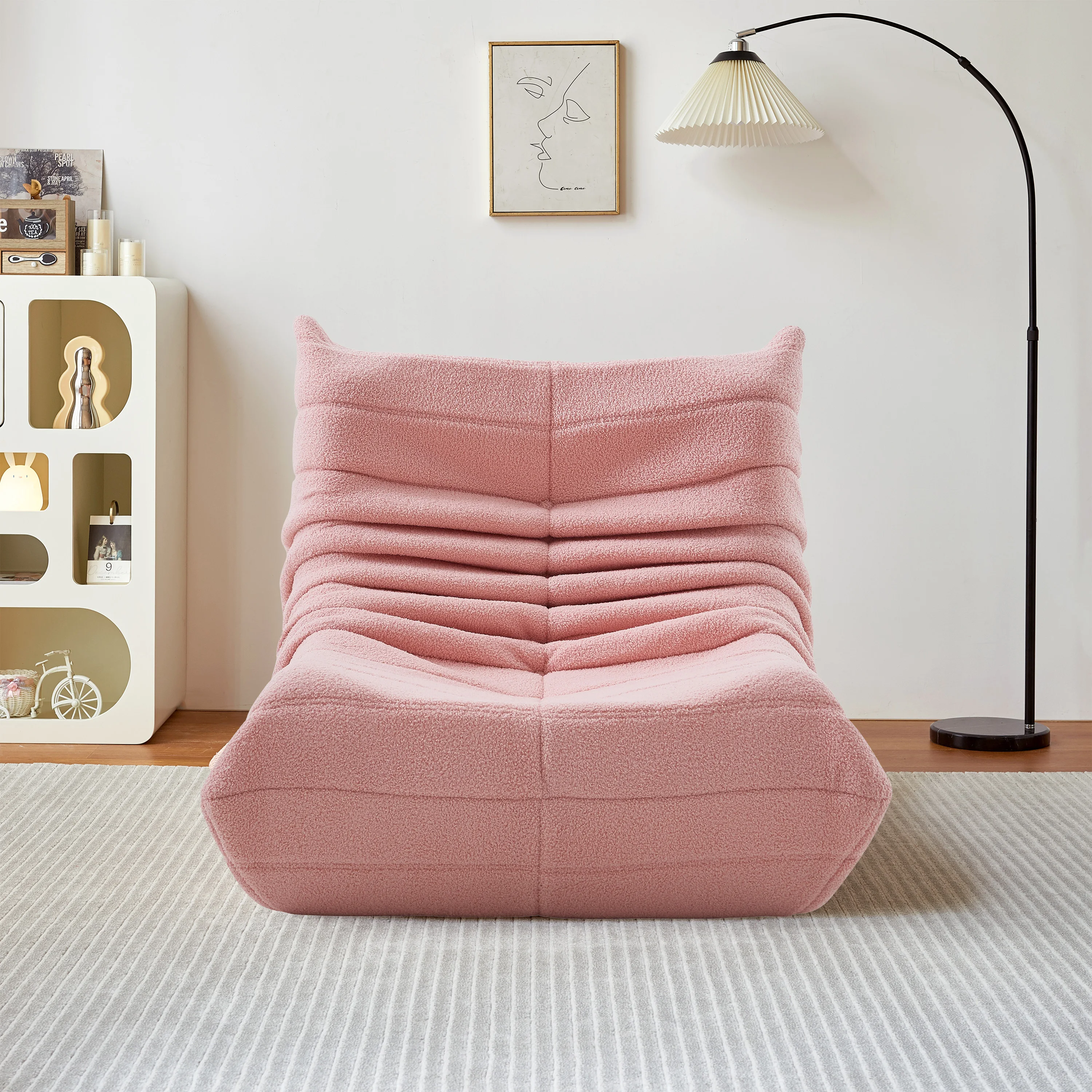 Creahappy Wohnzimmersessel, Lazy Boy Sofa, Meditationsstuhl, gepolsterter Liegestuhl für Schlafzimmer