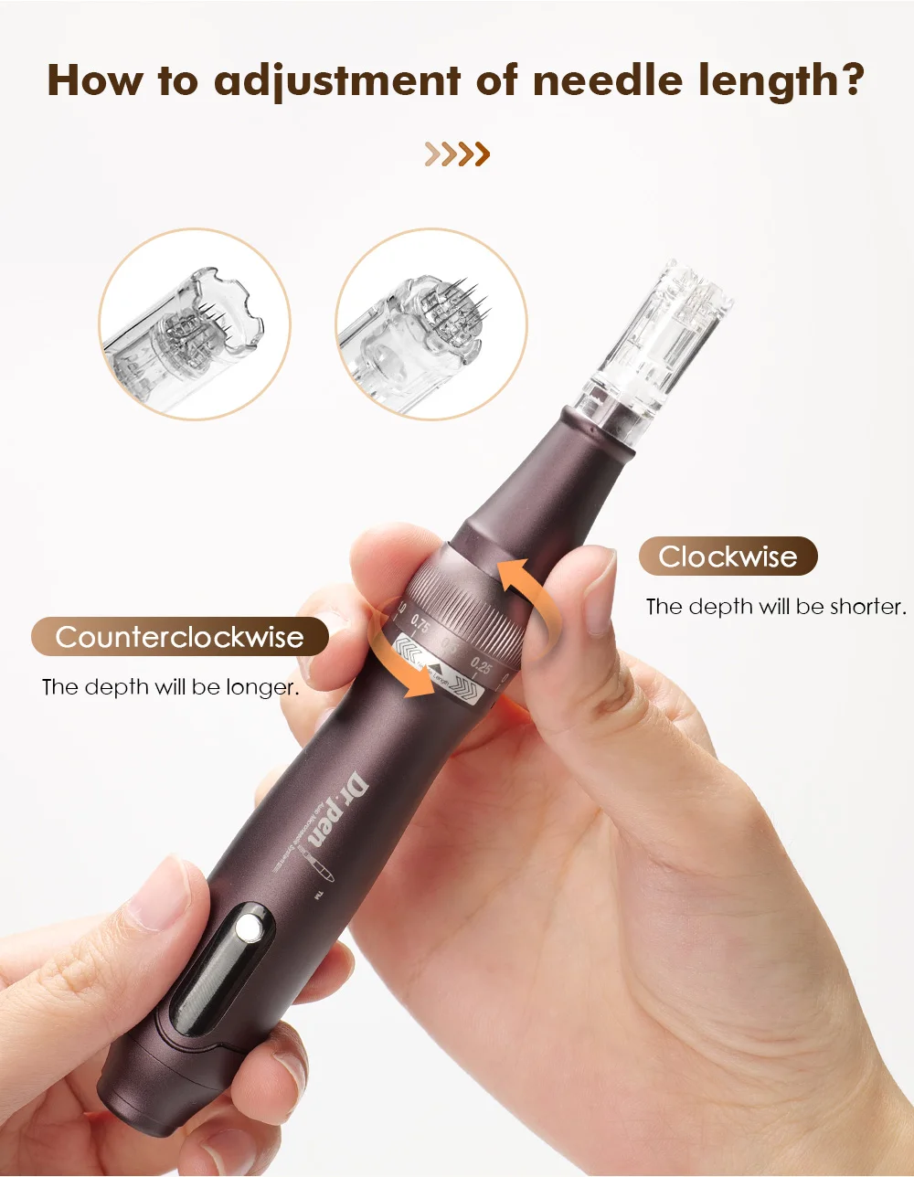 Dr. Bút A10 Microneedling Kim Hộp 10 Chiếc 12 Pin 24 Pin 36 Chân 42 Pin Tròn Nano 3D Nano 5D nano Thay Thế