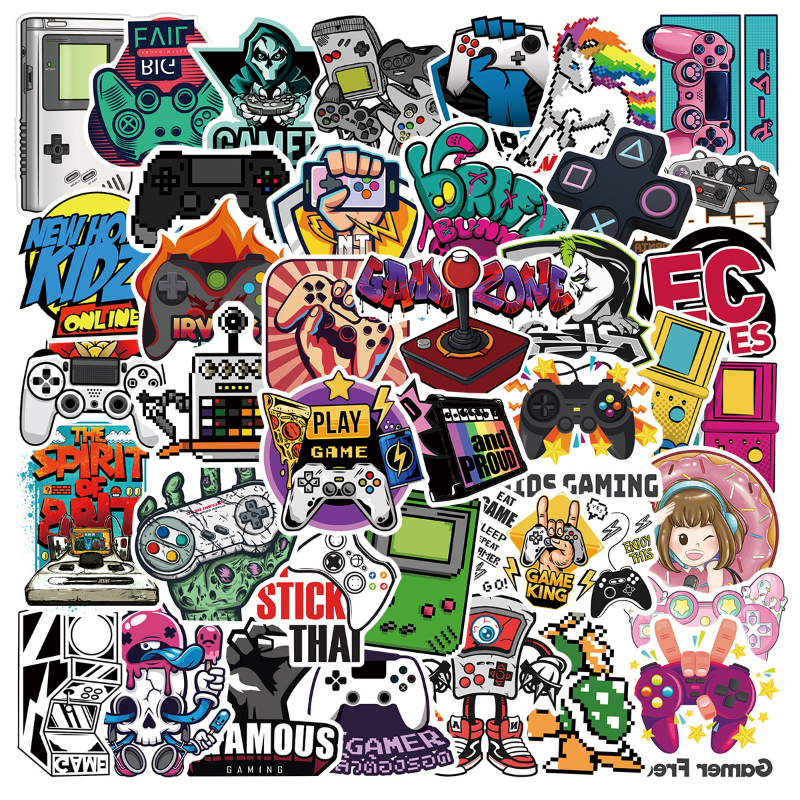 Pegatinas de videojuegos Retro Vintage, dibujos animados para monopatín, portátil, motocicleta, teléfono, equipaje, botella de agua, coche, 10/25/50 Uds.