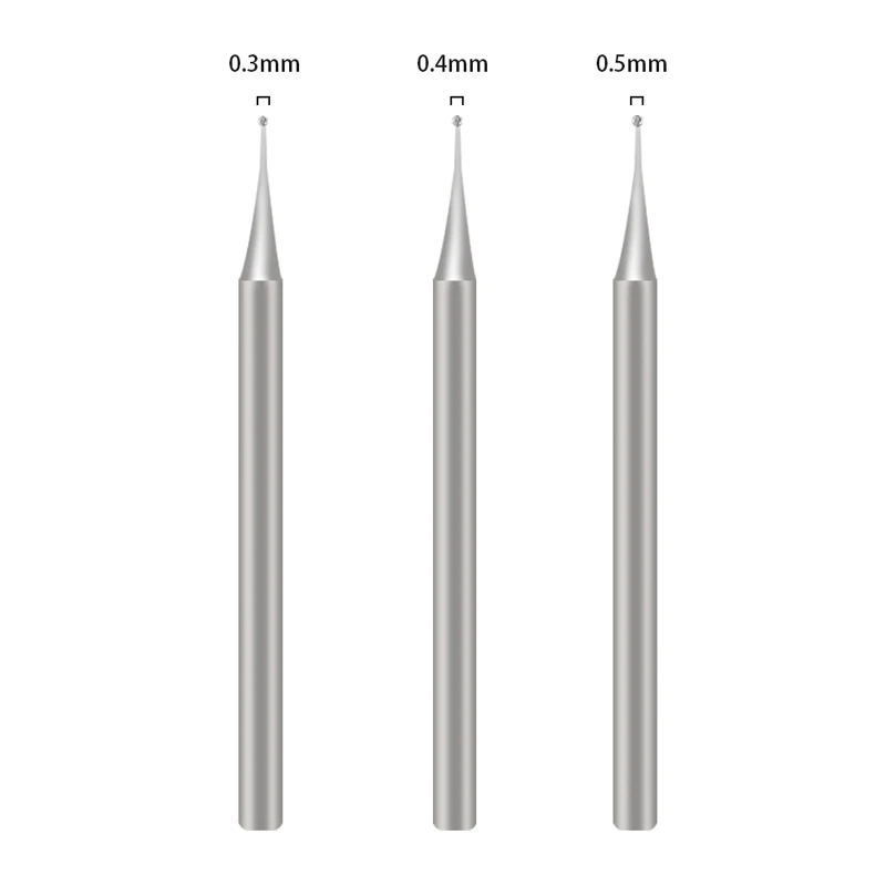 Puntas de bolígrafo de molienda de precisión, 1/3 Uds., 0,3 MM, 0,4 MM, 0,5 MM, broca universal a 2,35mm, bolígrafo de molienda para perforación de placa base PCB
