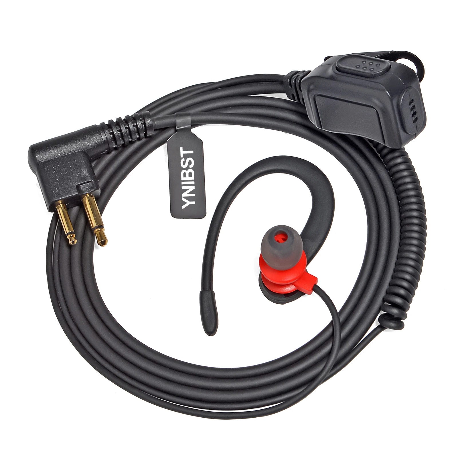 Fone de ouvido de segurança para walkie talkie em forma de G com microfone compatível com Motorola CP040 CP140 CP88 CP1200 GP2000 rádio de 2 vias