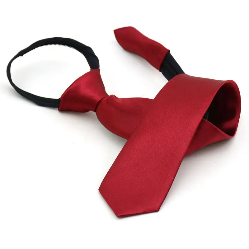 38cm*5cm Solid Color Neckties For Kids Female Children Student Lazy Ties School Uniform Cravat Red White Graffiti Tie Neckwear